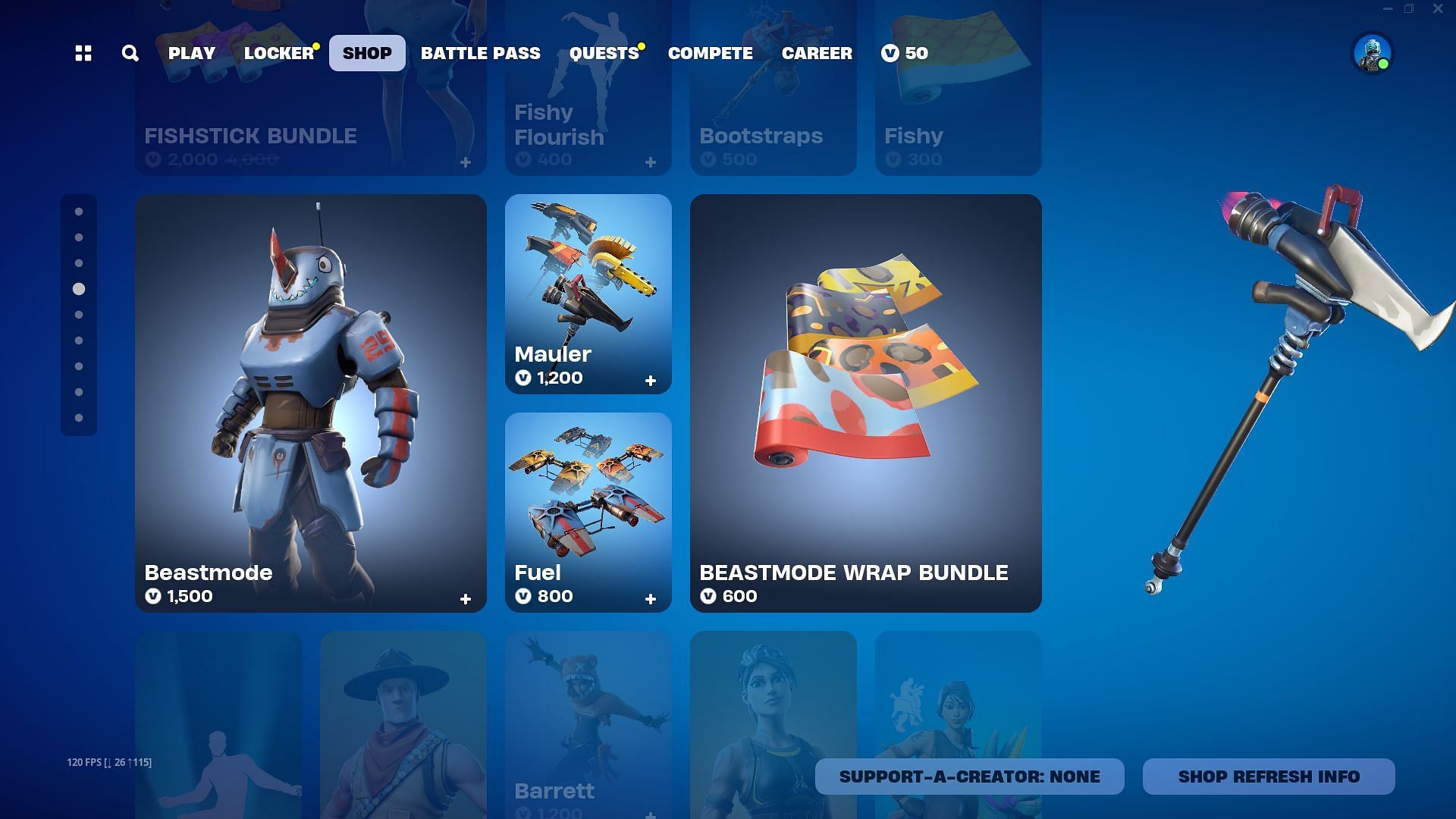 Other cosmetics that are part of the Mechanimal Set (Image via Epic Games)