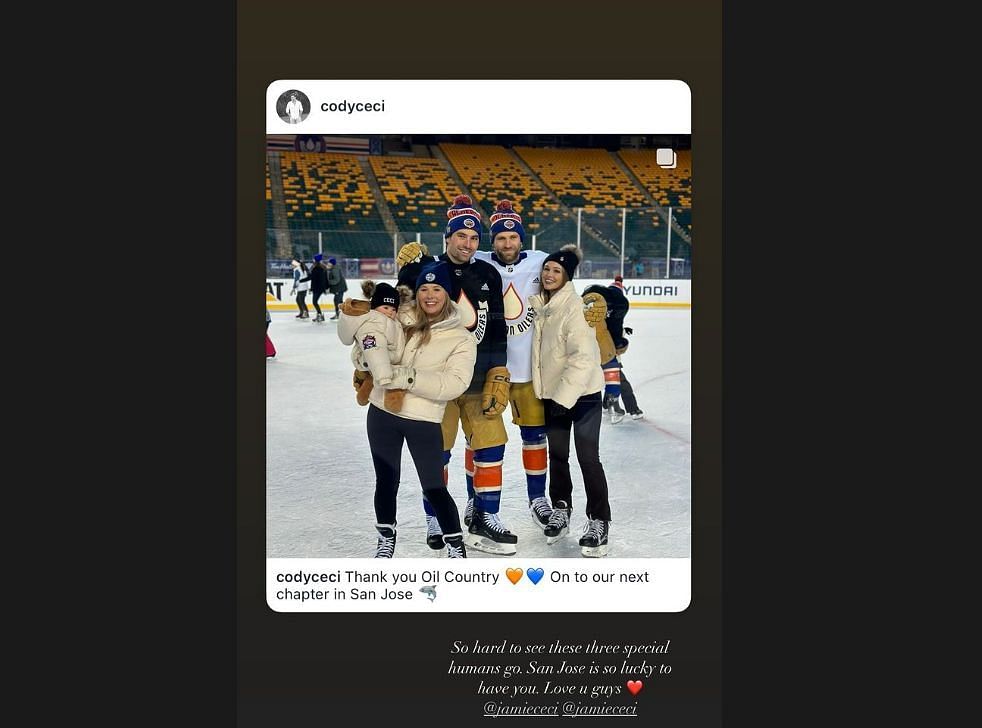 Leon Draisaitl's fiancé Celeste shares heartfelt goodbye message to