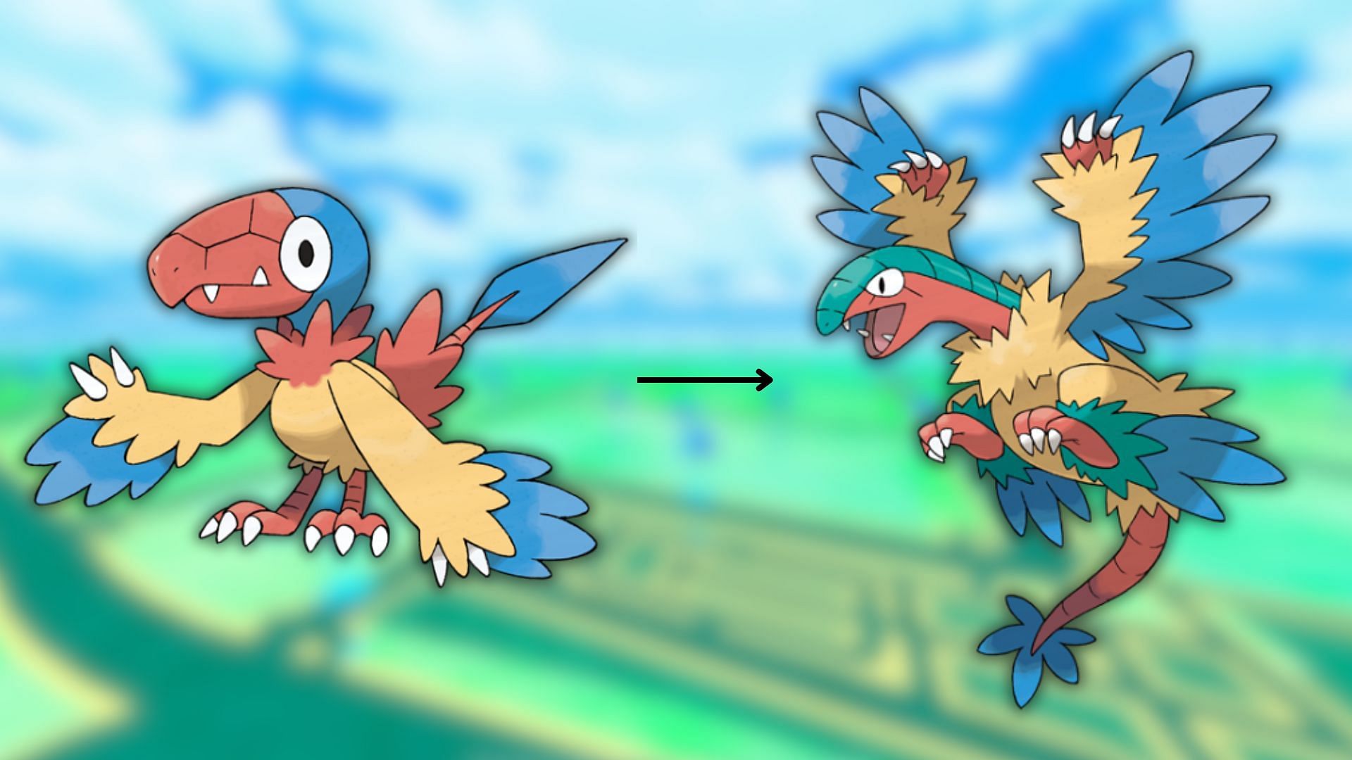 Archen and its evolution Archeops (Image via The Pokemon Company)