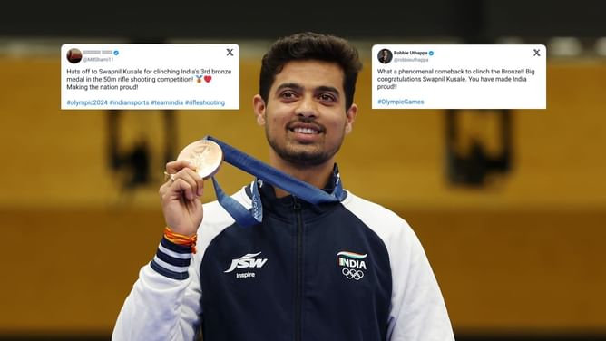 “Making the nation proud” - Cricketing fraternity congratulates Swapnil Kusale for winning India’s third bronze medal at Paris Olympics 2024