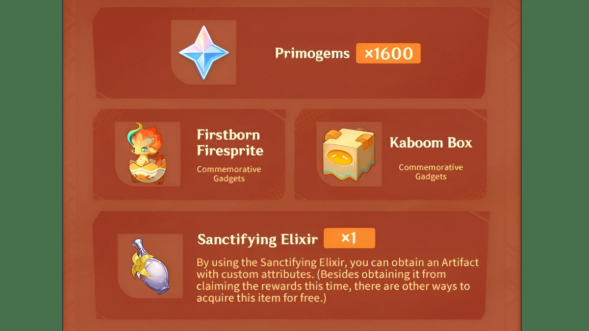 There will be a log-in event in version 5.0 where players can claim Primogems x 1,600 (Image via HoYoverse)