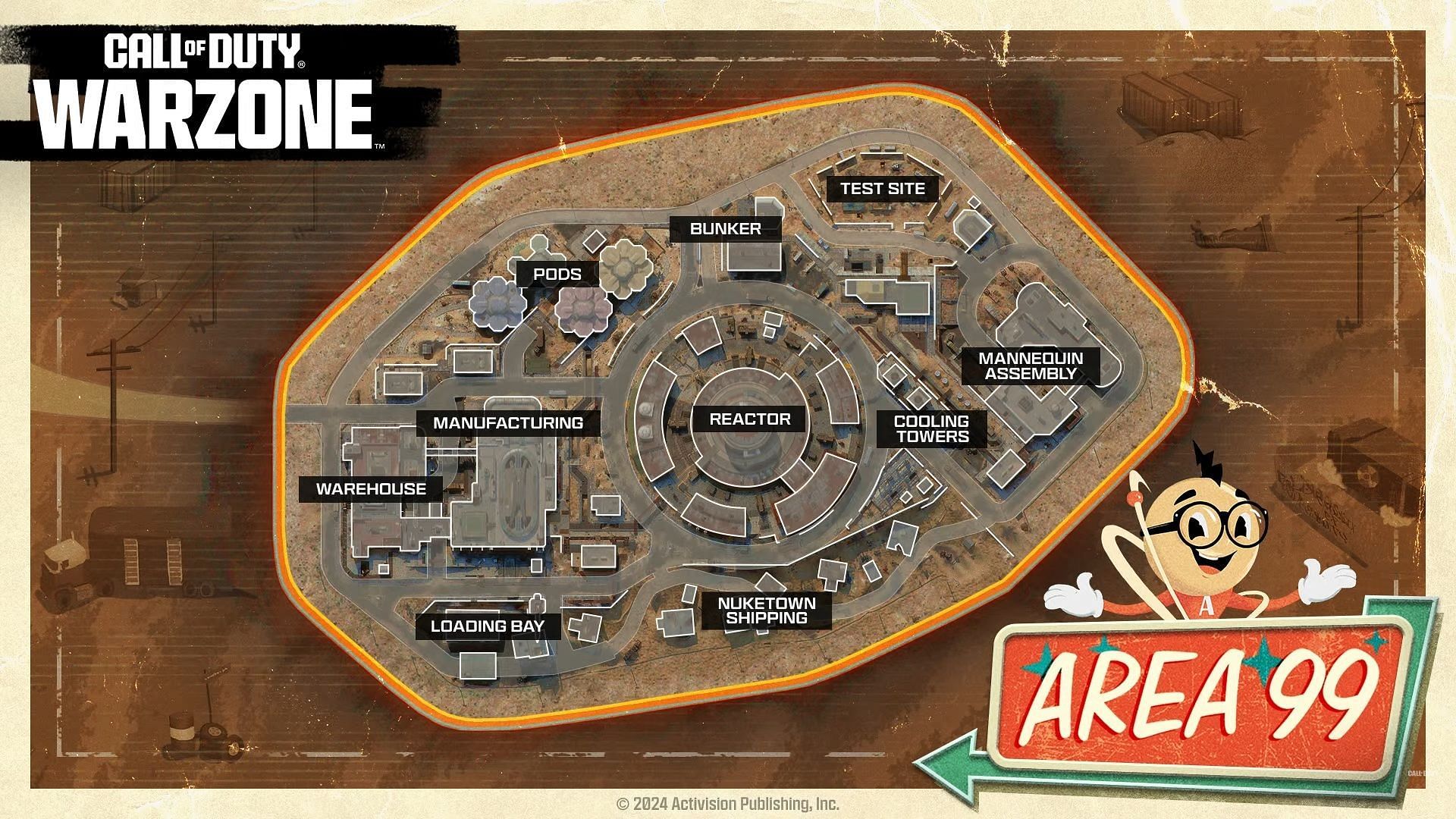 Exploring all the POIs of the Warzone Area 99 map (Image via Activision)