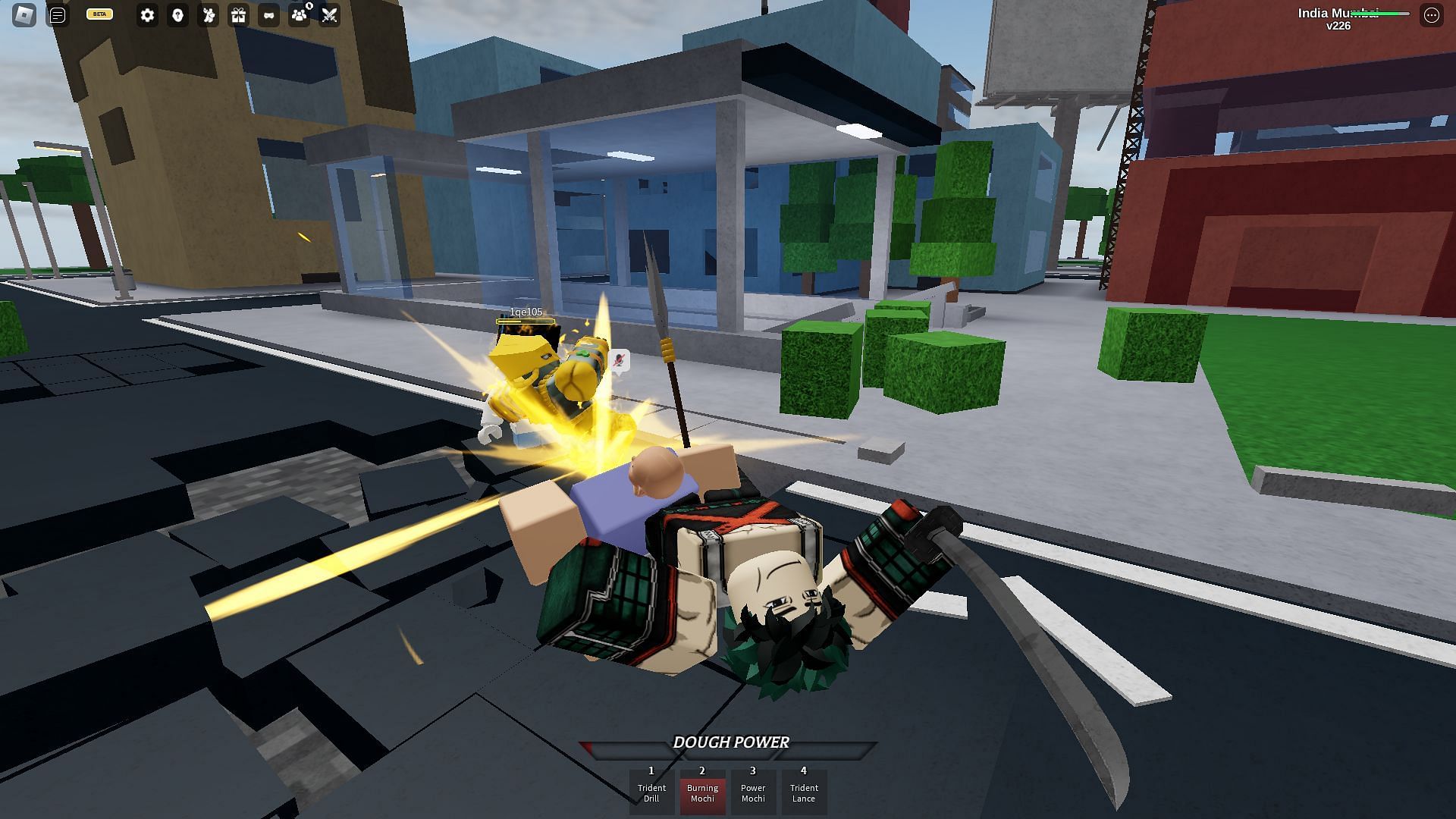 Burning Mochi gameplay screenshot (Image via Roblox)