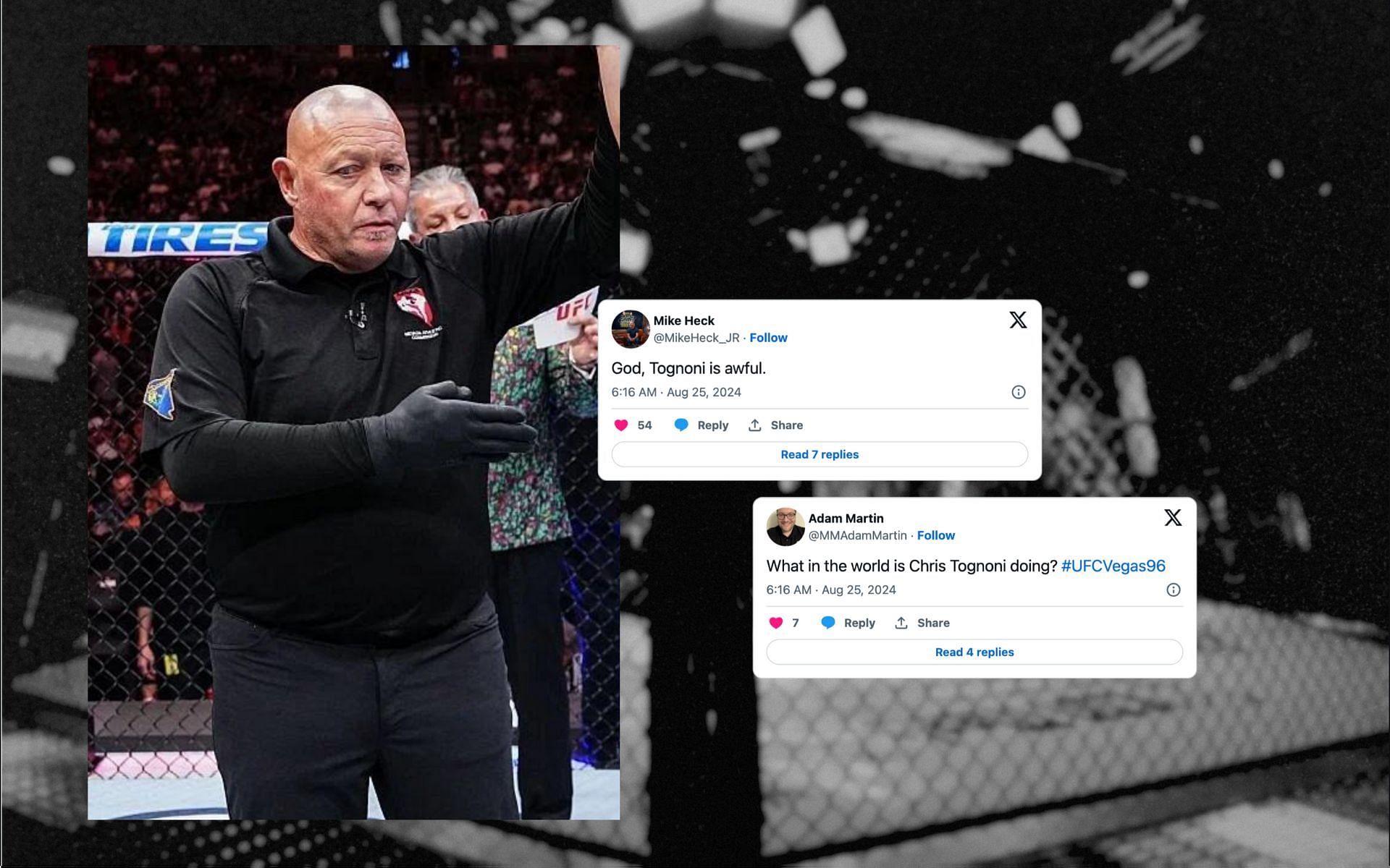 MMA world reacts to Chris Tognoni judging call for the UFC Vegas 96 bout between Viacheslav Borshchev and James Llontop. [Image courtesy: Getty Images]