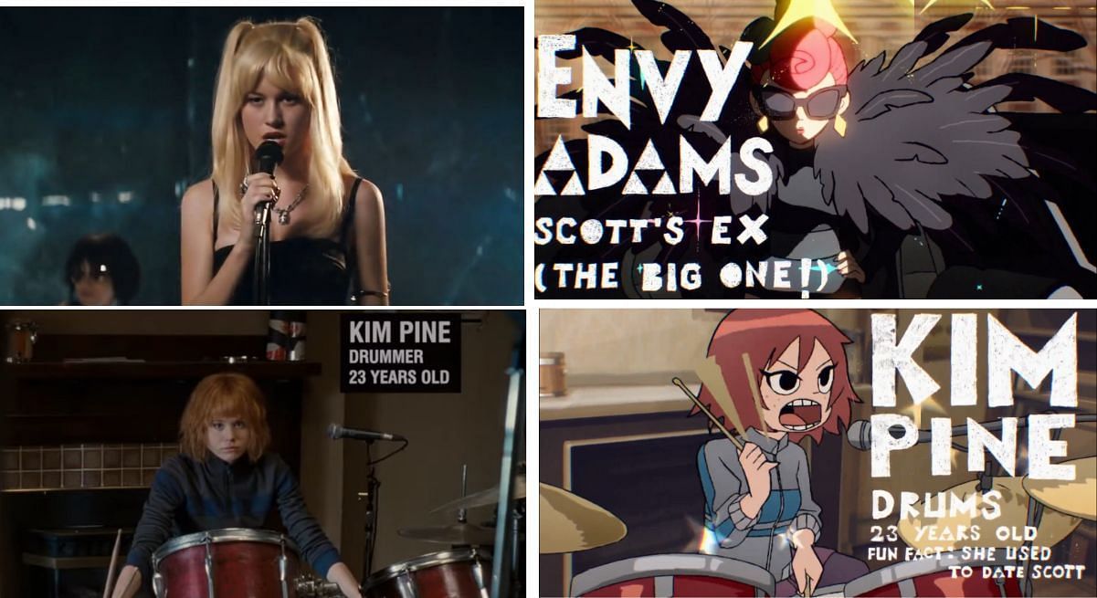 Emy and Kim from the Scott Pilgrim Movie and anime (Image via Universal Pictures and Science Saru)