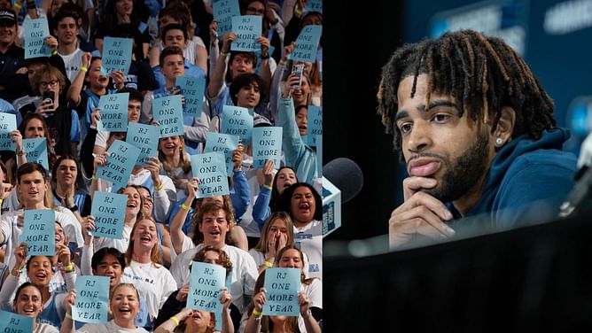 Watch: UNC's RJ Davis shows off impressive hoops skills to prep for defending his ACC crown with fierce drive