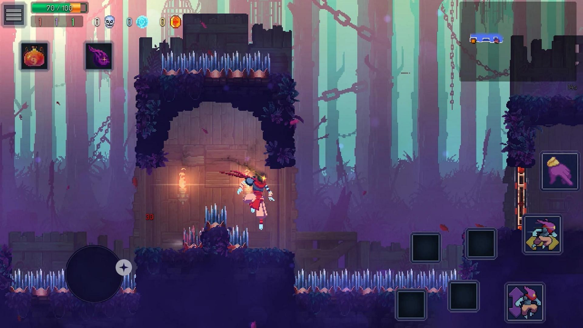 Journey through the dungeons in Dead Cells (Image via Netflix, Inc.)