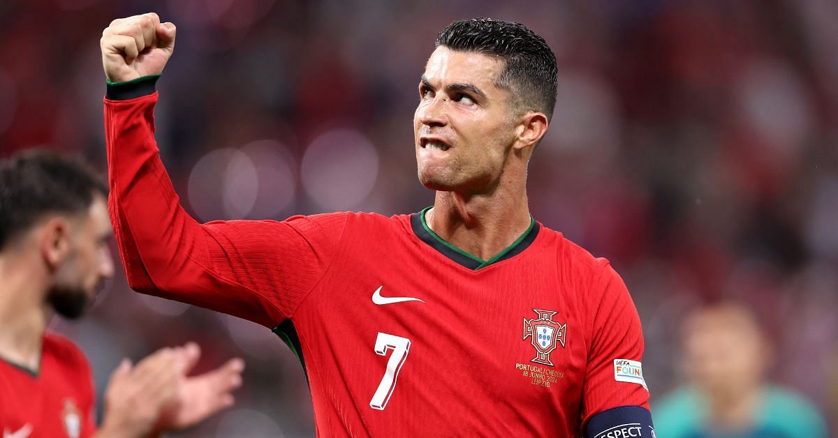 Cristiano Ronaldo in action for Portugal