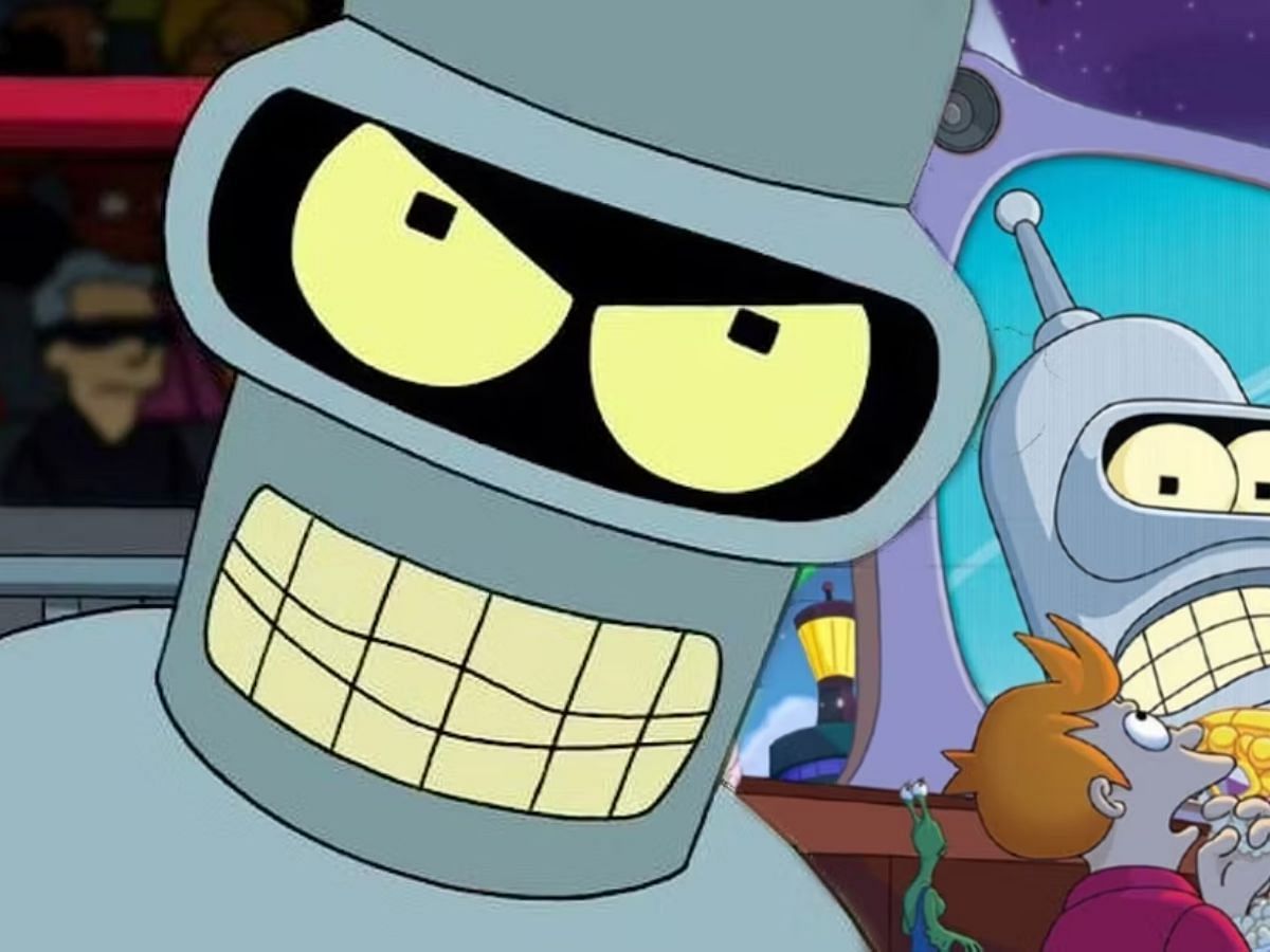 Bender Bending Rodr&iacute;guez in Futurama season 12 (Image via Hulu)