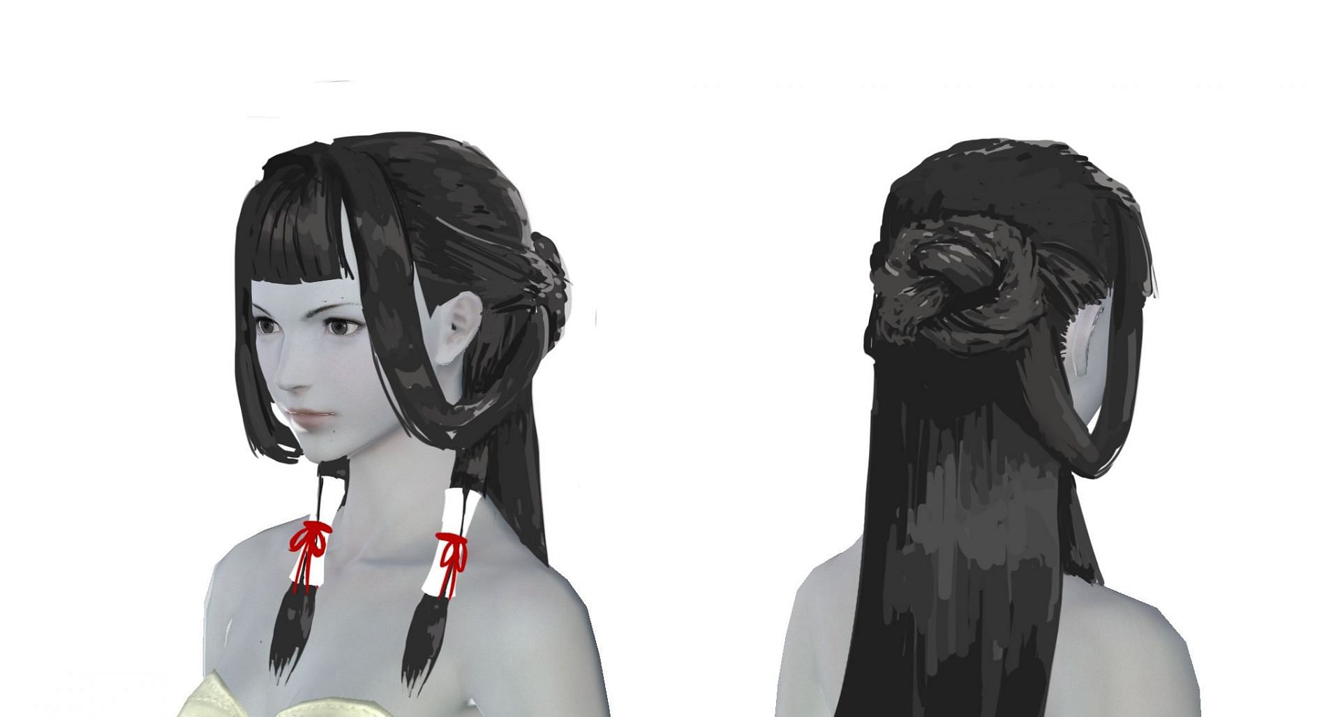 A winning design from the 2023 FFXIV hairstyle contest. (Image via Square Enix)