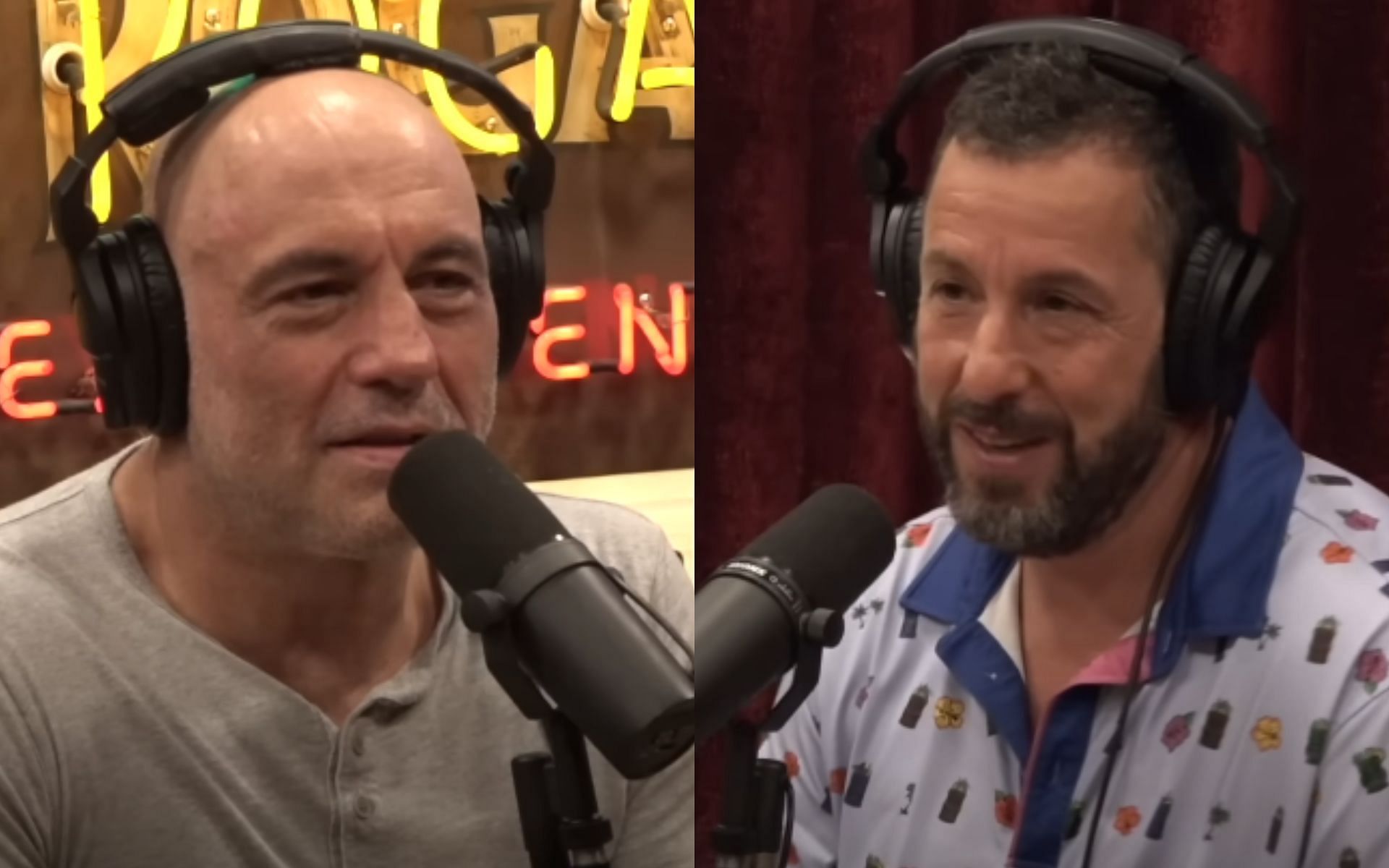 Joe Rogan offers health advice to Adam Sandler [Image courtesy: PowerfulJRE - YouTube]