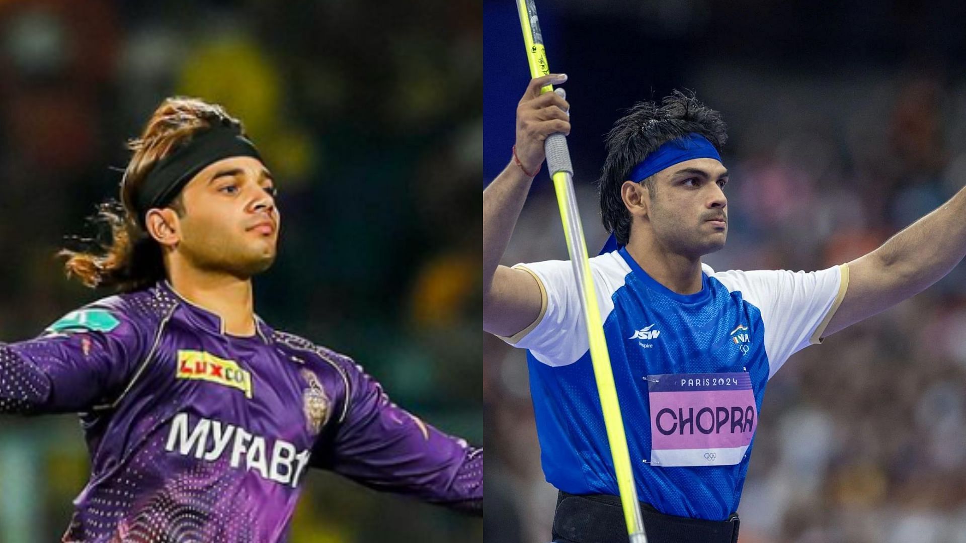 Suyash Sharma and Neeraj Chopra have a strikingly similar face structure (Image: @kkriders on Instagram & Getty)