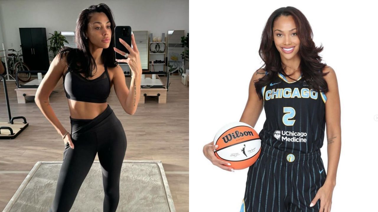 In Pictures: Kysre Gondrezick ramps up Pilates workout in the gym as she attempts to make&nbsp;WNBA&nbsp;return