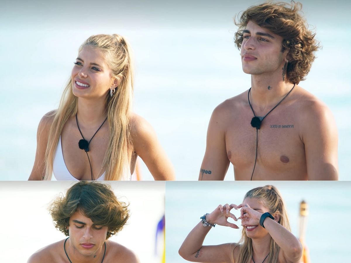 Stills from Too Hot To Handle season 6: Flavia and Joao (Images via Netflix)