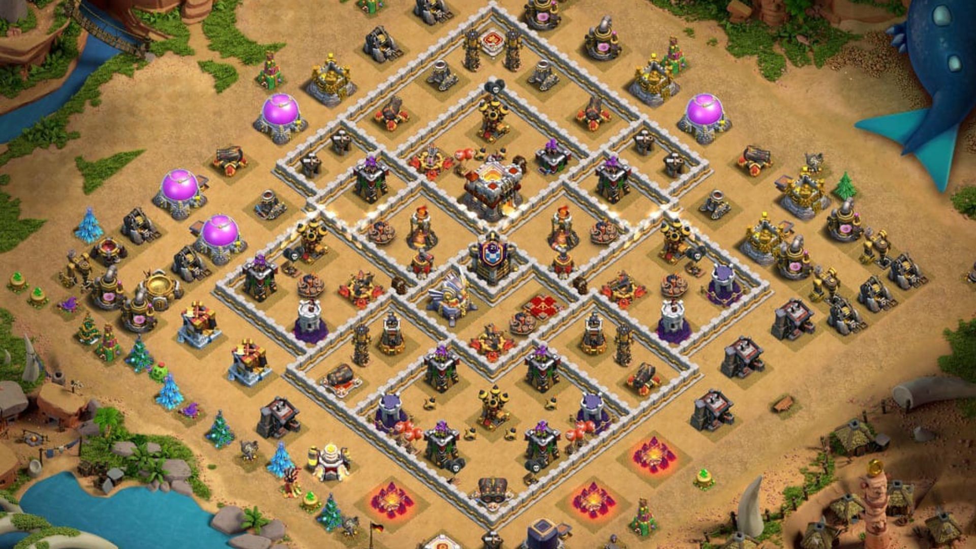 Anti Electro Dragon base (Image via SuperCell)