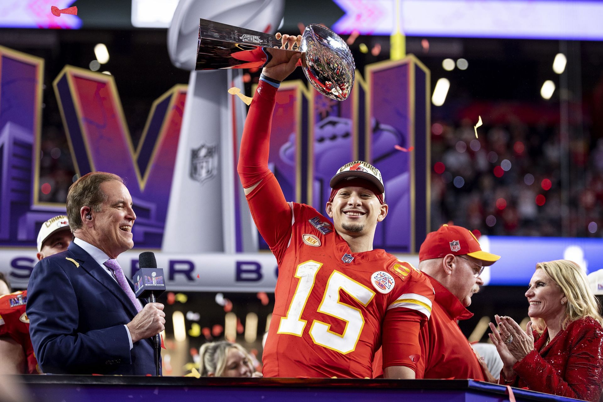 Patrick Mahomes: Super Bowl LVIII - San Francisco 49ers v Kansas City Chiefs - Source: Getty