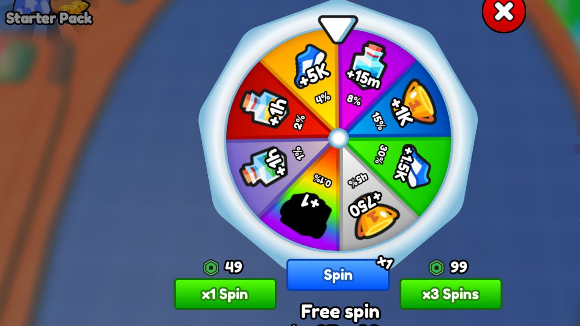 Get free spins daily in Plane Race (Image via Roblox)