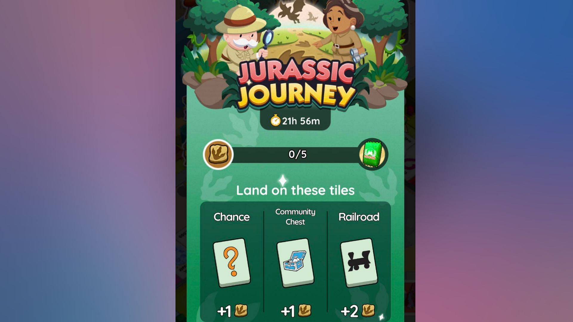 Ichnites are required to progress in the Monopoly Go Jurassic Journey event (Image via Scopely)