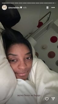 Screenshot of Biles' Instagram story.