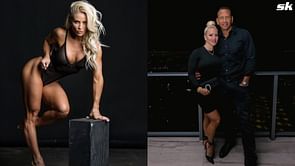 Alex Rodriguez reacts as girlfriend Jaclyn Cordeiro rocks baby pink swimsuit against picturesque Lake Como backdrop in Italy