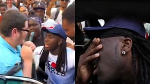 Fan slams car door on Kai Cenat's leg after another fan forcefully gets inside streamer's car