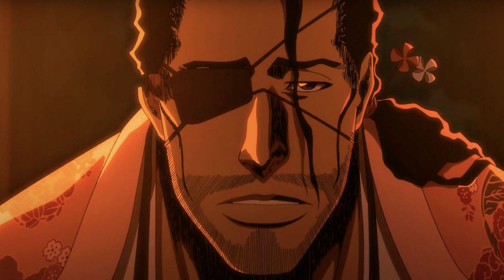 Shunsui Kyoraku as seen in anime (Image via Studio Pierrot)