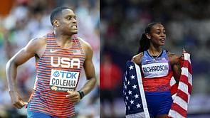 "Witnessing history"-Christian Coleman reacts to Sha'Carri Richardson's silver medal victory at Paris Olympics 2024