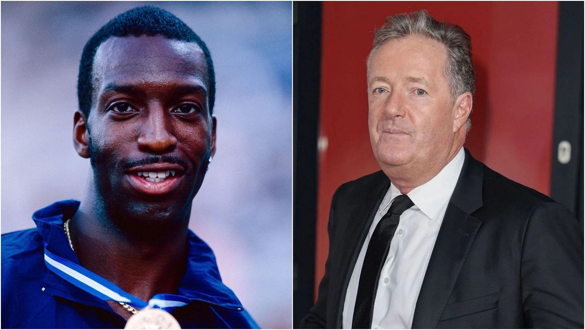 Michael Johnson and Piers Morgan