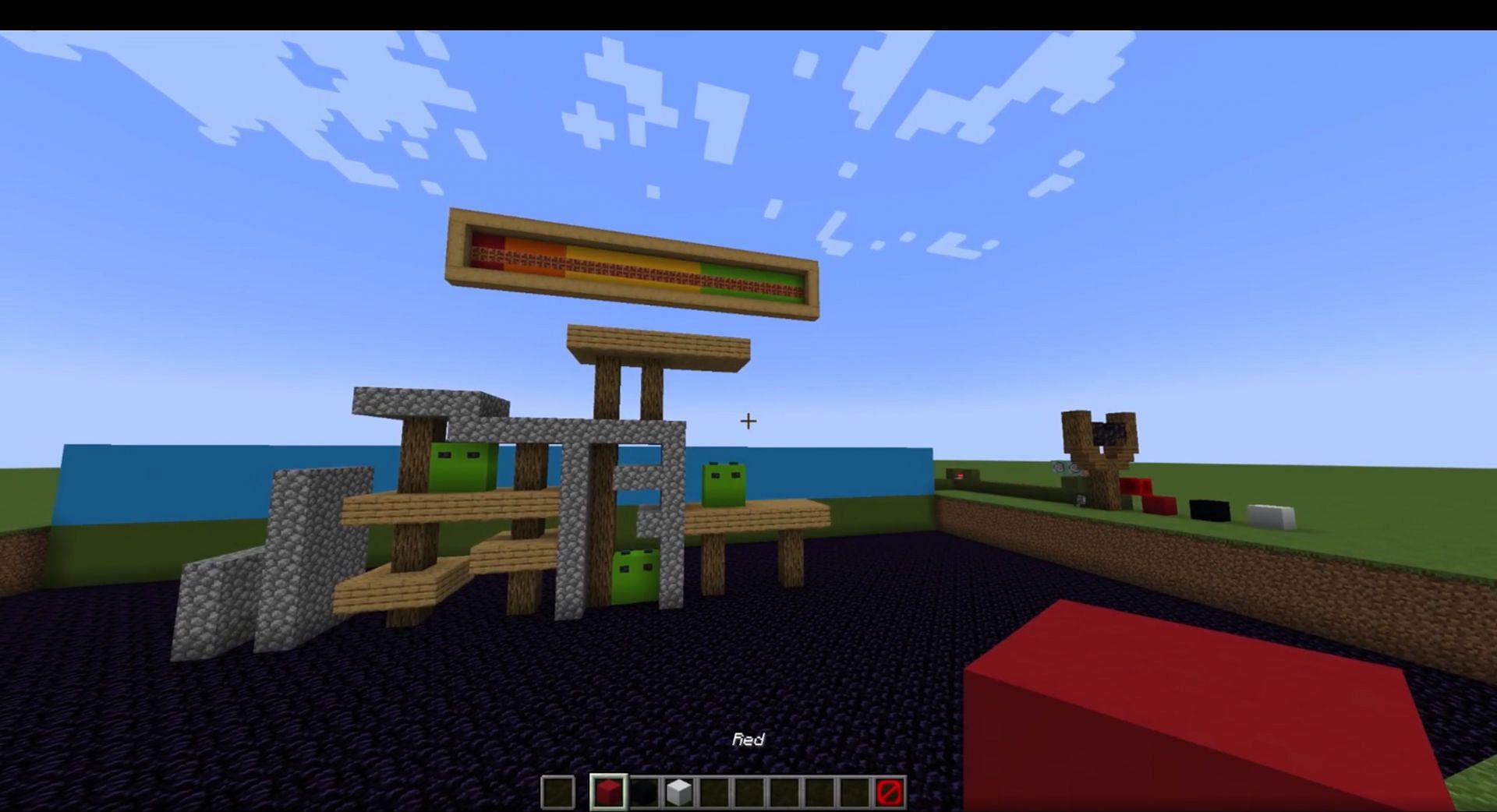 The Angry Birds game in Minecraft 