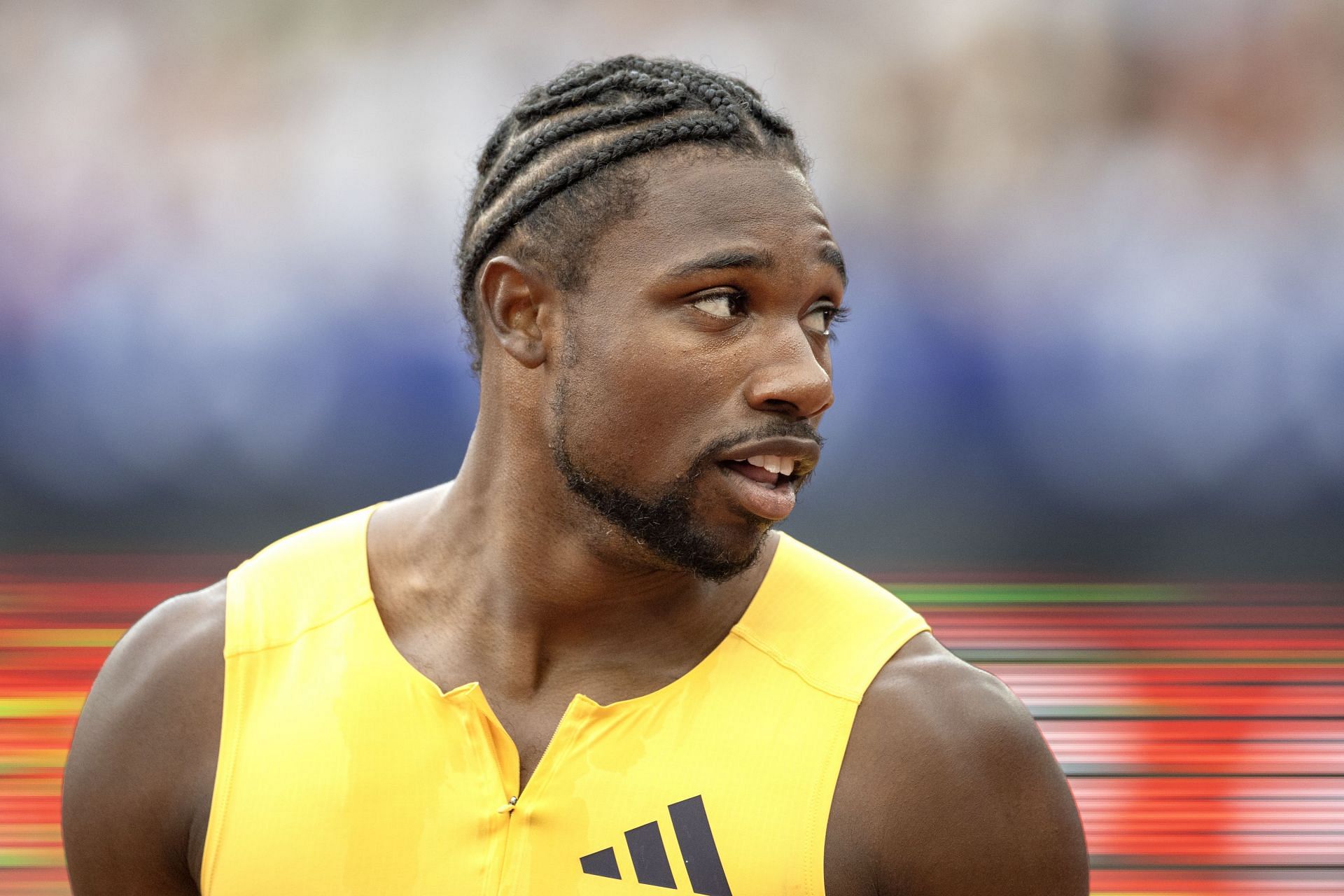 Noah Lyles at the Wanda Diamond League London Athletics Meet 2024 | Getty Images