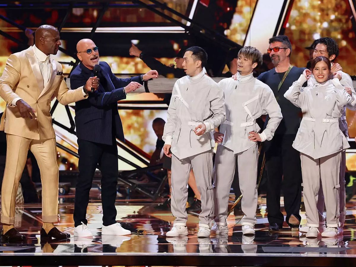 AIRFOOTWORKS winning another Golden Buzzer (Image via NBC)