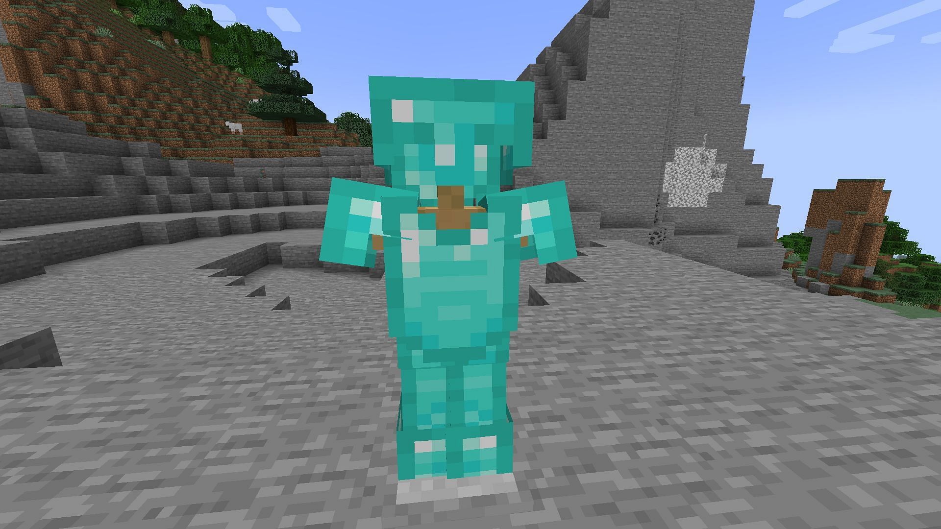 Armor&#039;s durability can be preserved using shields (Image via Mojang Studios)