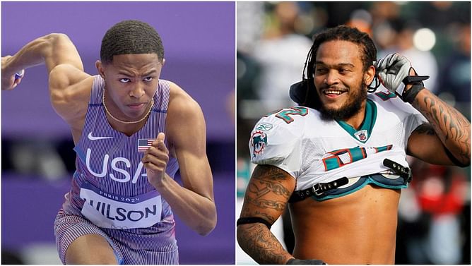 WATCH: 16-year-old Olympic gold medalist Quincy Wilson beats former Dolphins linebacker Channing Crowder in a 40-yard dash