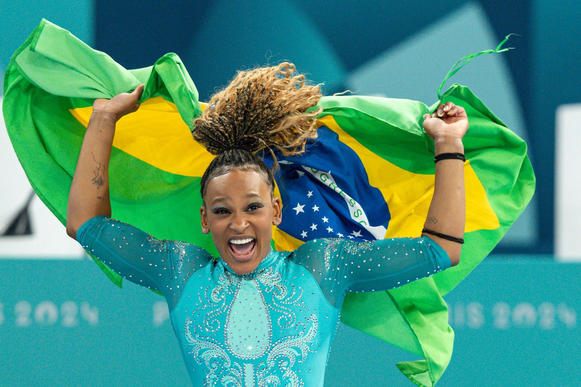 Rebecca Andrade at the Paris Olympics (Source: Getty)