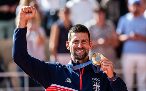 Novak Djokovic at the Paris Olympics 2024. (Photo: Getty)