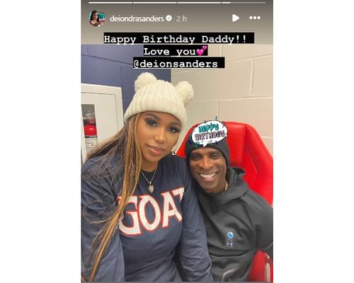 Deiondra Sanders wishes Deion Sanders a happy birthday.