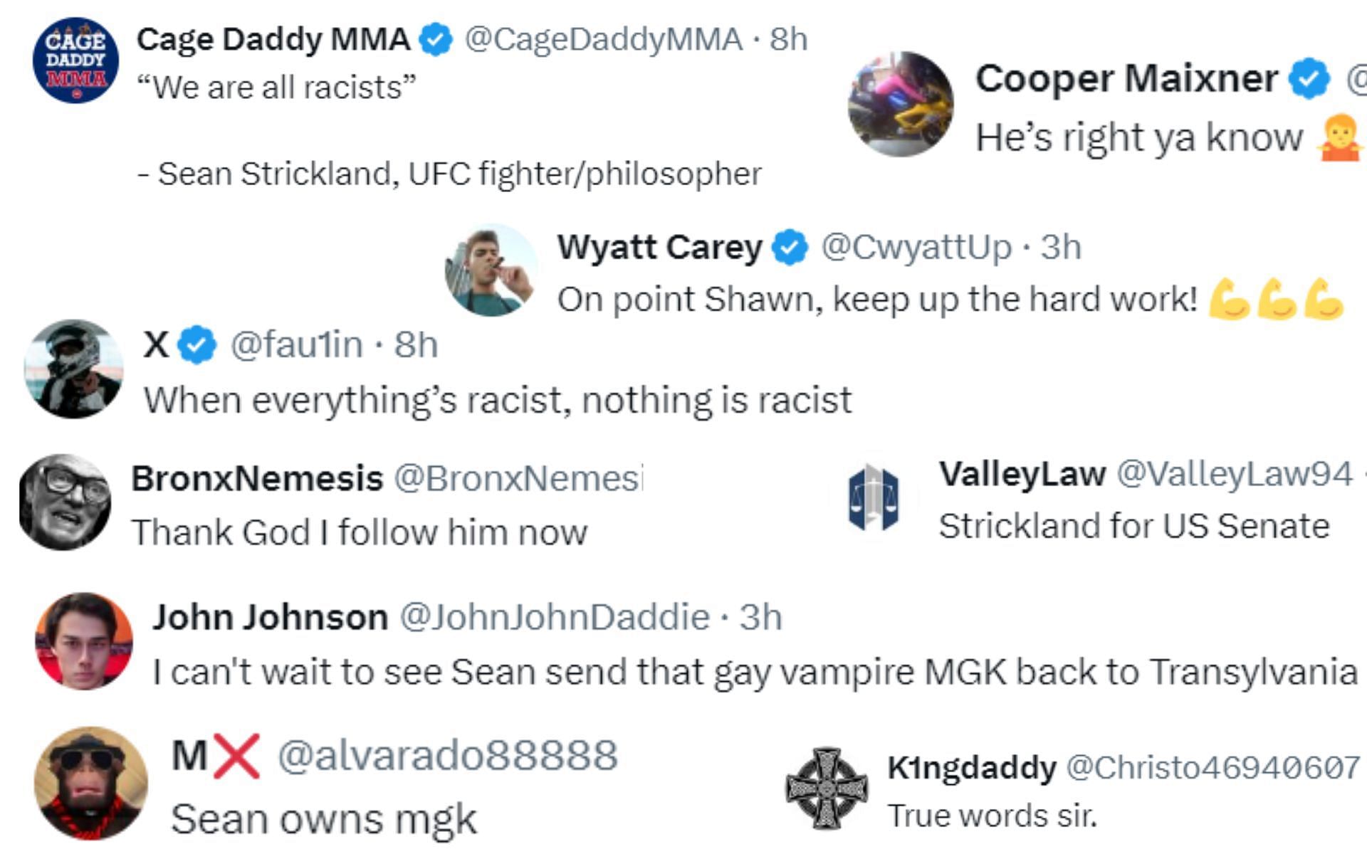 Screenshots courtesy @SStricklandMMA on X