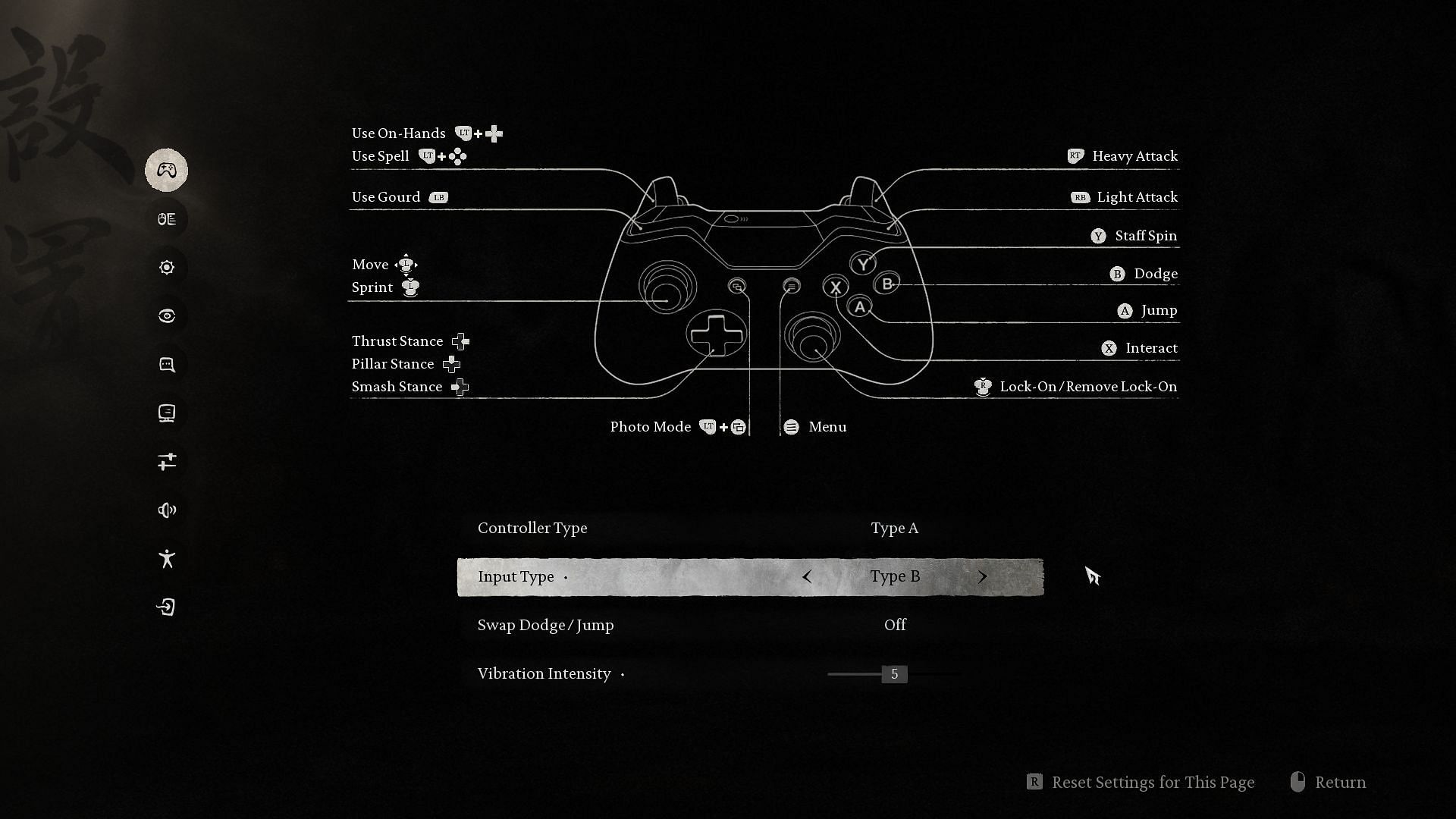 The recommended settings for Xbox controllers (Image via GameScience)