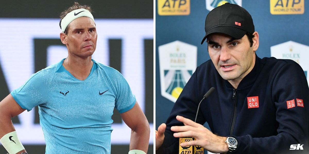 Rafael Nadal (L) and Roger Federer (R) (Source: Getty)