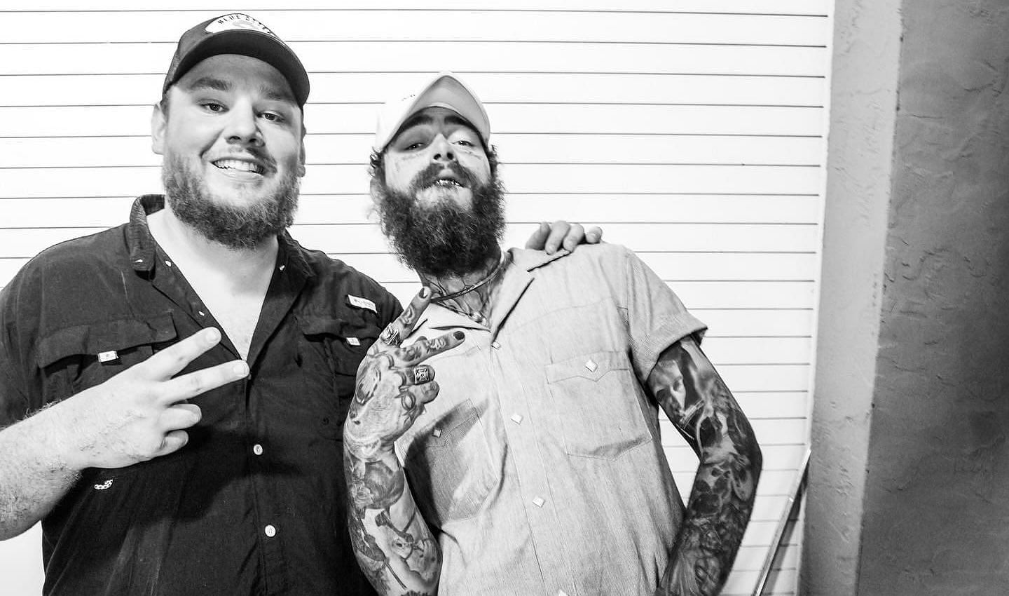 Luke Combs and Post Malone (Image via X/@lukecombs)