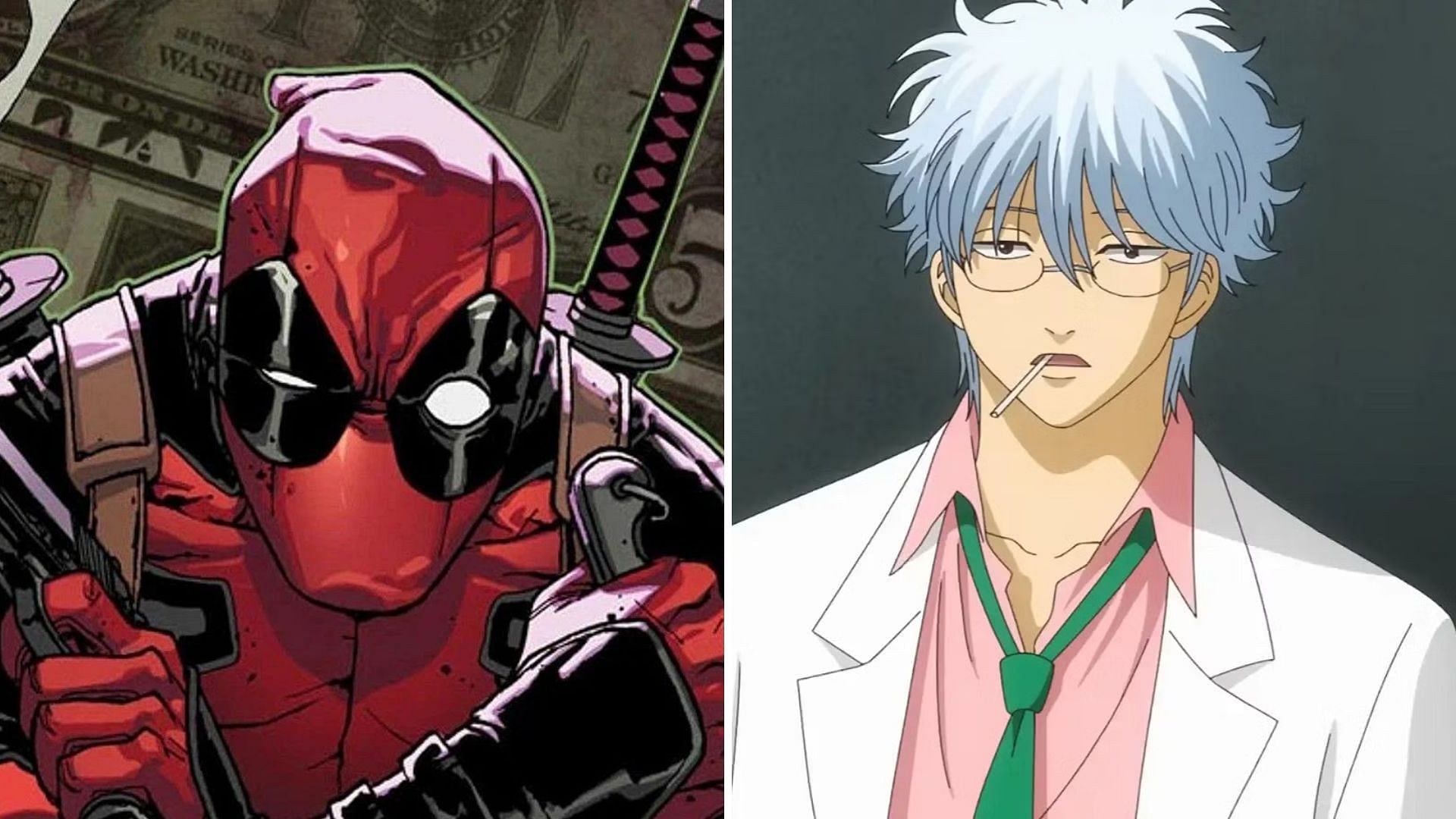 Deadpool in Gintama (Images via Marvel Comics and Sunrise Studios)