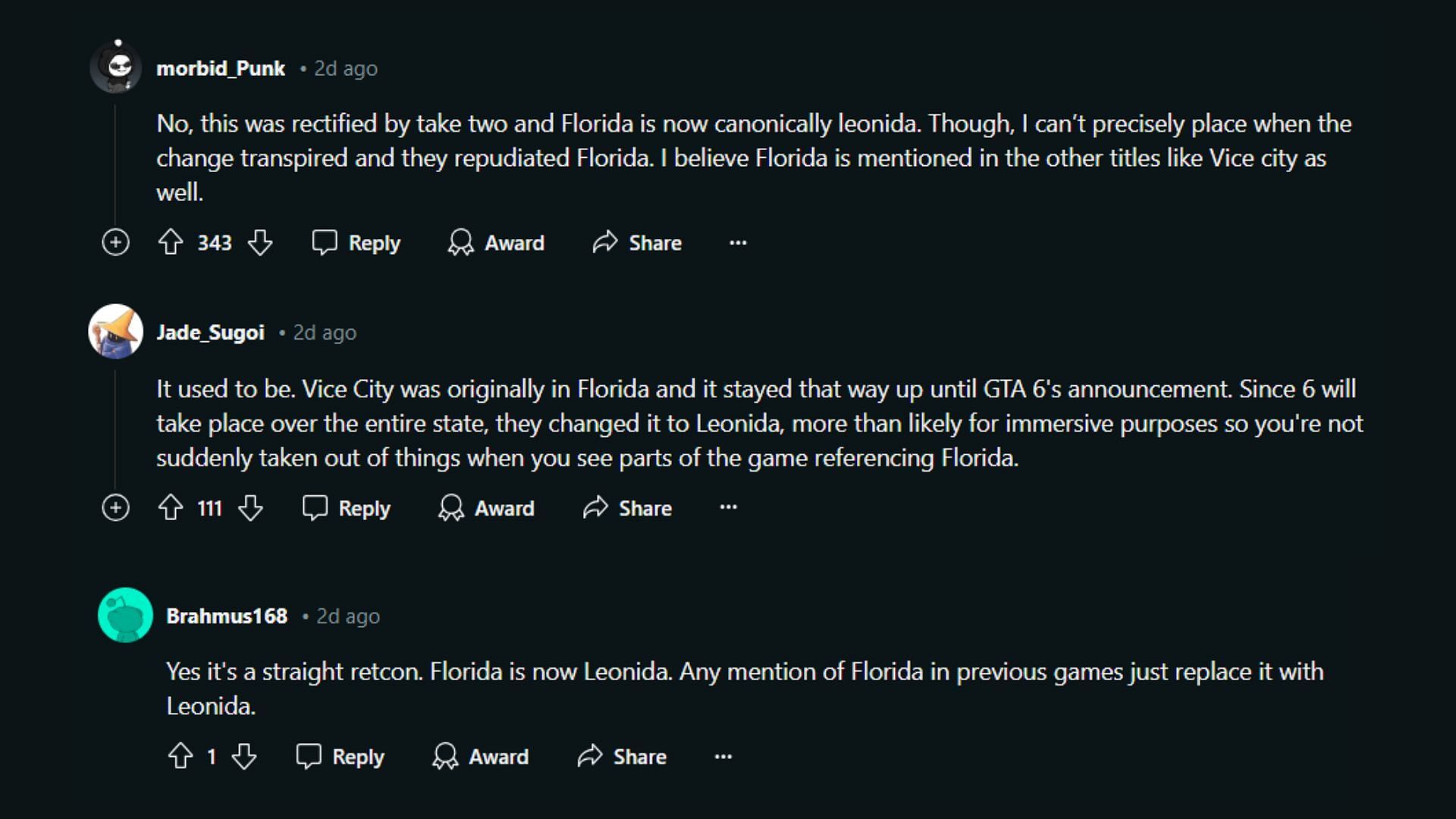 Fans claimed that Rockstar would now use Leonida instead of Florida (Images via Reddit)