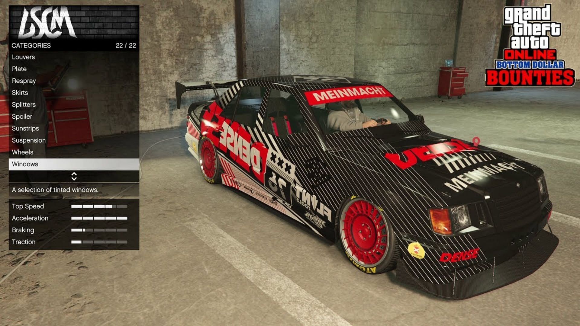 A picture of a customized Benefactor Vorschlaghammer in GTA 5 Online (Image via crsN/Youtube)