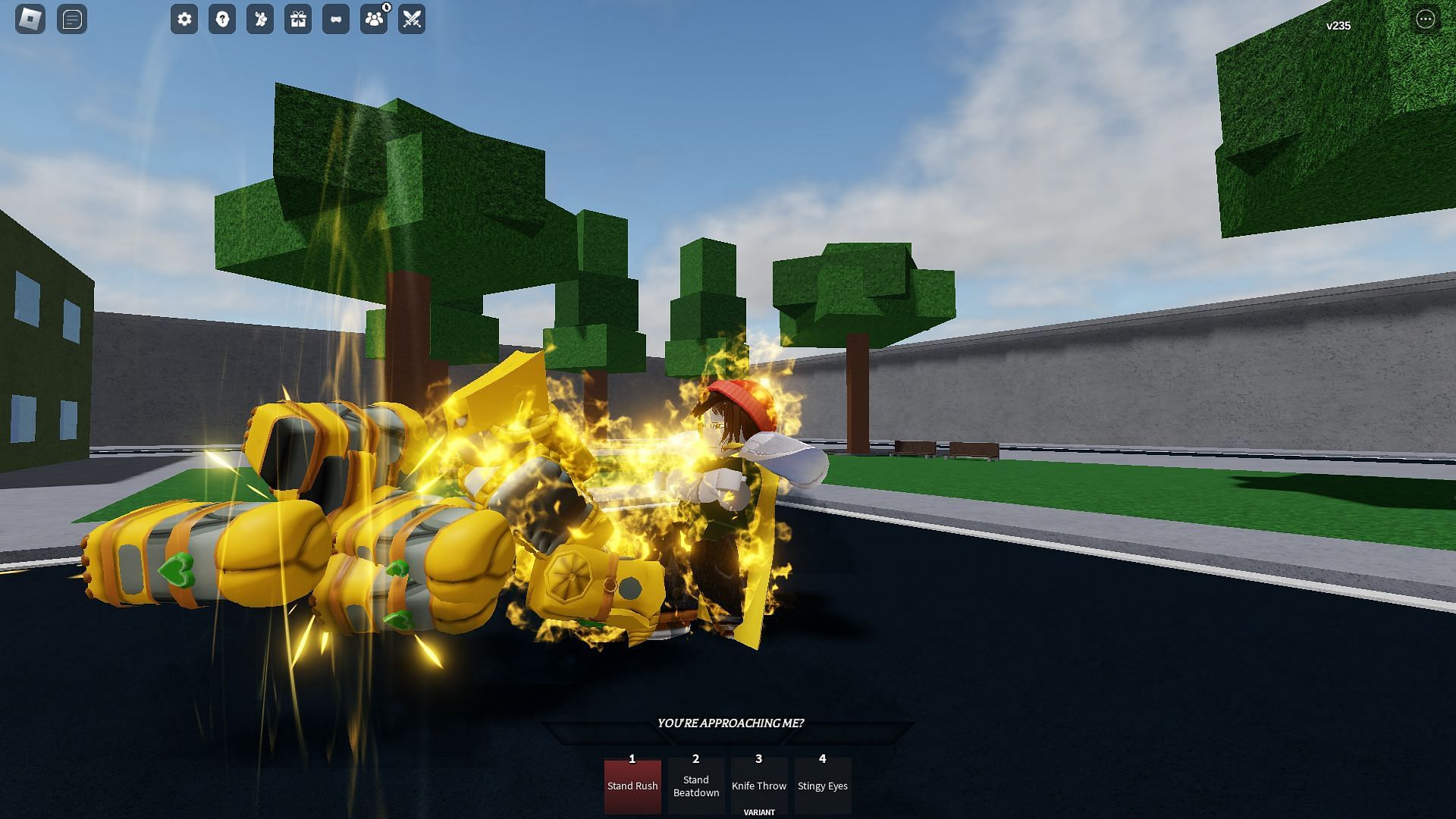 Executing a skill (Image via Roblox)