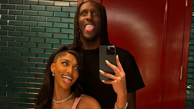 Taurean Prince and wife Hanah Usman show off bold moves to Travis Scott's SICKO MODE during boat ride