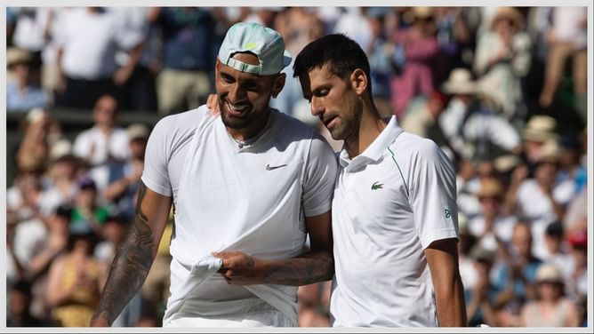 "I served awful... Not everyone can serve like you" - Novak Djokovic banters with Nick Kyrgios on the court after getting walkover in US Open 2R