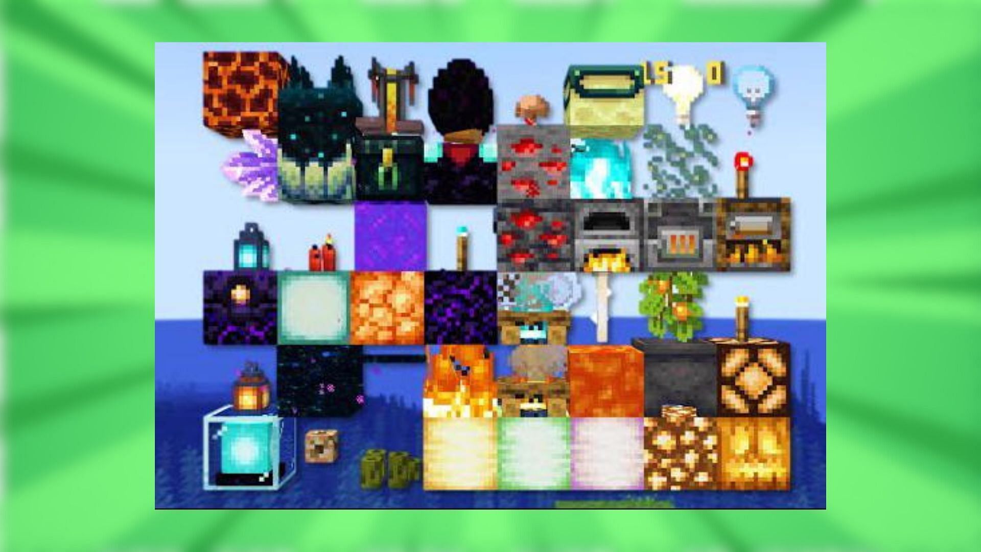 All the various light sources in Minecraft 