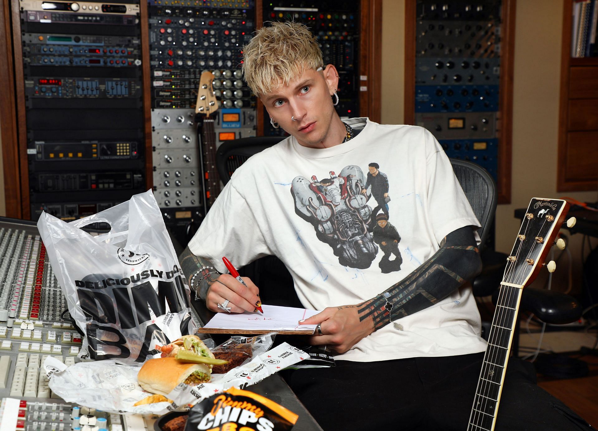 Machine Gun Kelly Rolls Out Jimmy Johns Deliciously Dope Dime bag for 420 - Source: Getty