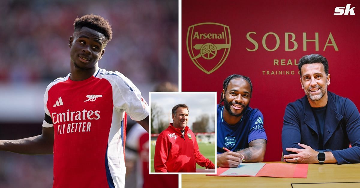 Paul Merson on how Raheem Sterling joining Bukayo Saka at Arsenal (Images: Getty, @arsenal on Instagram)