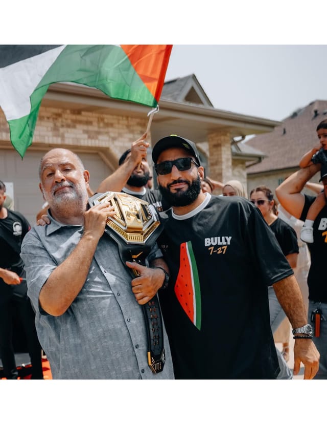 In Photos: Belal Muhammad shares momentous snaps with welterweight belt ...